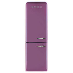 Smeg FAB32LNP Freestanding Fridge Freezer, A++ Energy Rating, Left-Hand Hinge, 60cm Wide, Pink